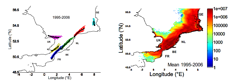 Results of Solea solea larval transport model
